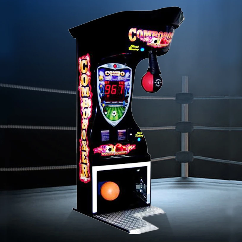 Riteng New Coin Operated Games Arcade Punch Boxing Machine Electronic Dynamic Boxing Arcade Game Machine Card Reader