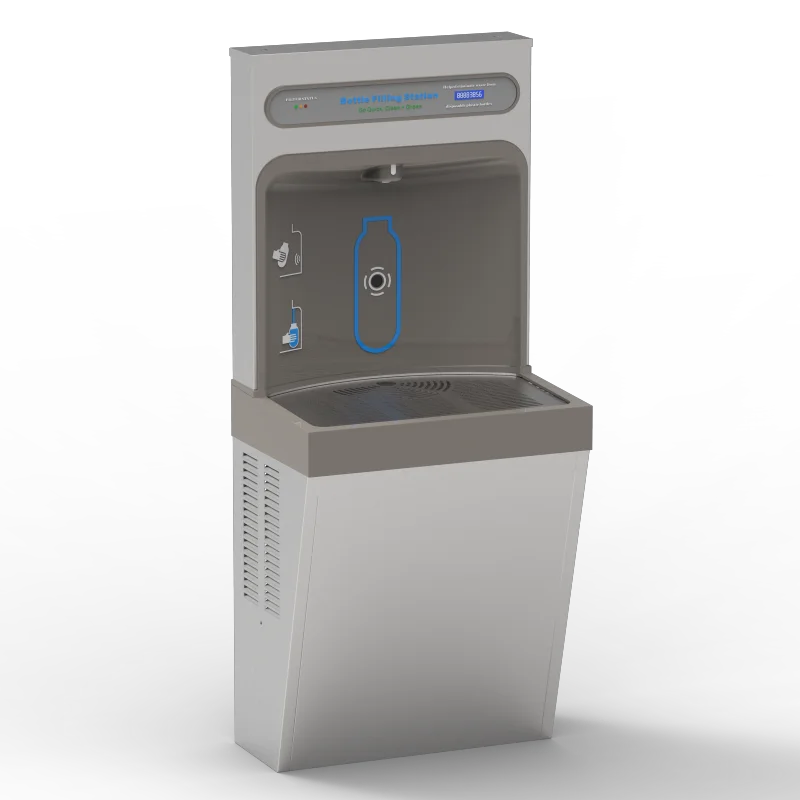 TB45-2CV Refrigerated Surface Mount Bottle Filling Station Filtered 8GPH Stainless Steel Water dispenser cooler