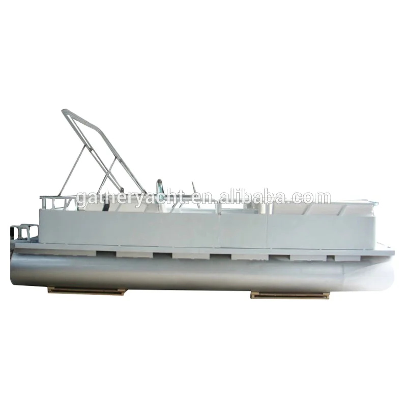 Custom Wholesale Sports Luxury 19Ft Aluminum Floating Pontoons Boats Party Barge Pontoon Boat Furniture With Motor Engines