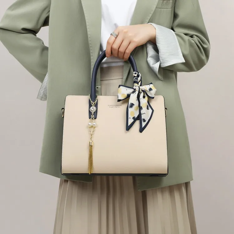 2024 Fashion Wholesale No Brand Oem Italian Luxury Designer Ladies Black Red Genuine Cow Real Leather Handbag Hand Bag For Women