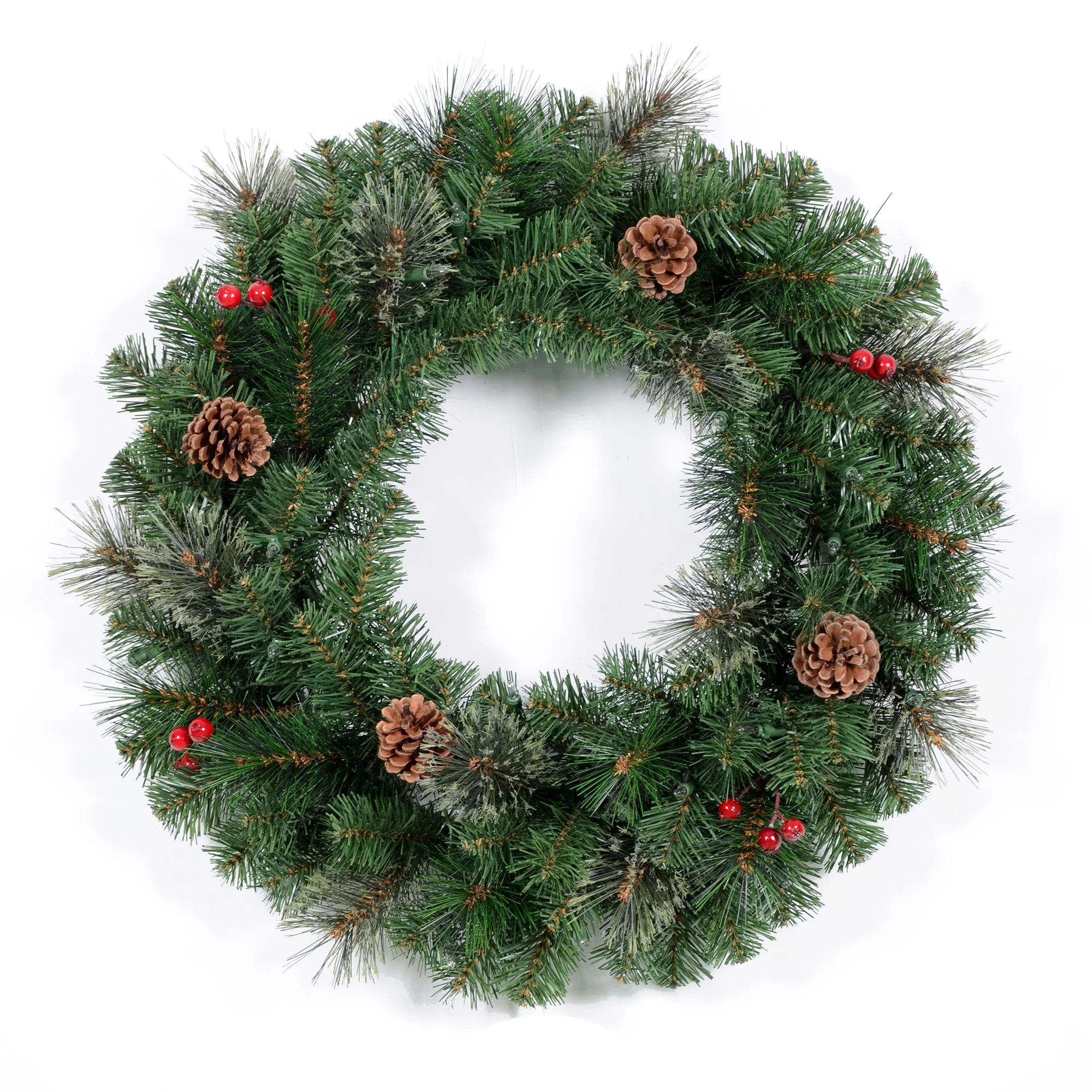 Longstar Luxury OEM ODM Christmas Garlands New Design Wall Decor Flocked Christmas Wreath Garland Table Home Christmas Small Gar