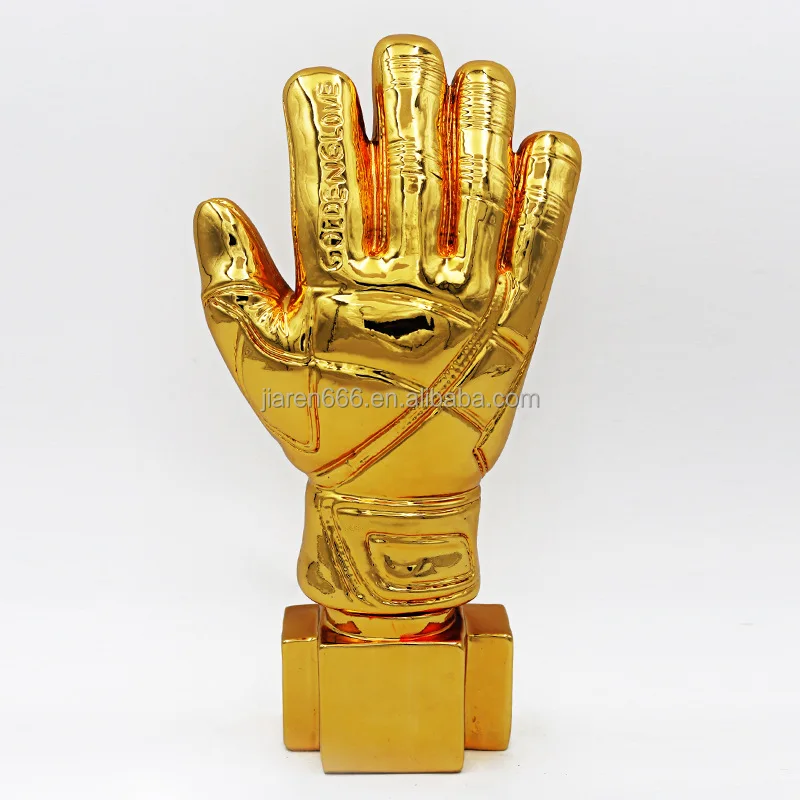 Goalie Gold-plated Gold Decoration Creative European-style Goalie Trophy Fan Souvenir Baseball Mittens Football Match
