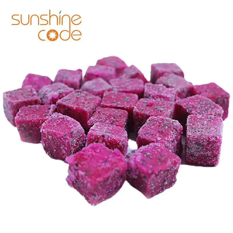 IQF dragon treasure fruita freeze-dried dragon fruit cube dice vietnam red dragon fruit