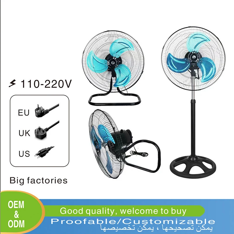 Durable and powerful motor, high-speed commercial floor standing industrial exhaust fan