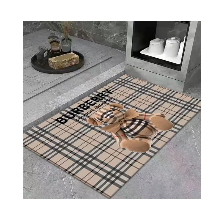 Graceline Non Slip Quick Drying Super Absorbent Soft Diatom Mud Mats Diatomite Bath Mat For Shower Bathroom