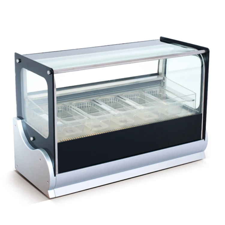 900mm-1200mm-1500mm Commercial Countertop Ice Cream Display Showcase Freezer