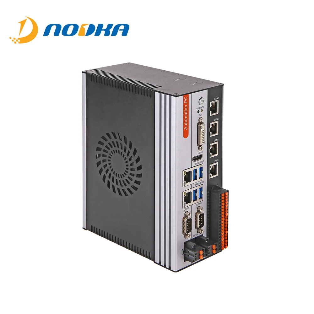 Core i7 i5 i3 pentium Celeron Fanless mini PC with 4 POE for machine vision