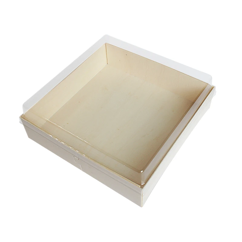 Best selling Japanese style sushi box take-out light food bento commercial disposable wooden lunch box sushi verpackung box