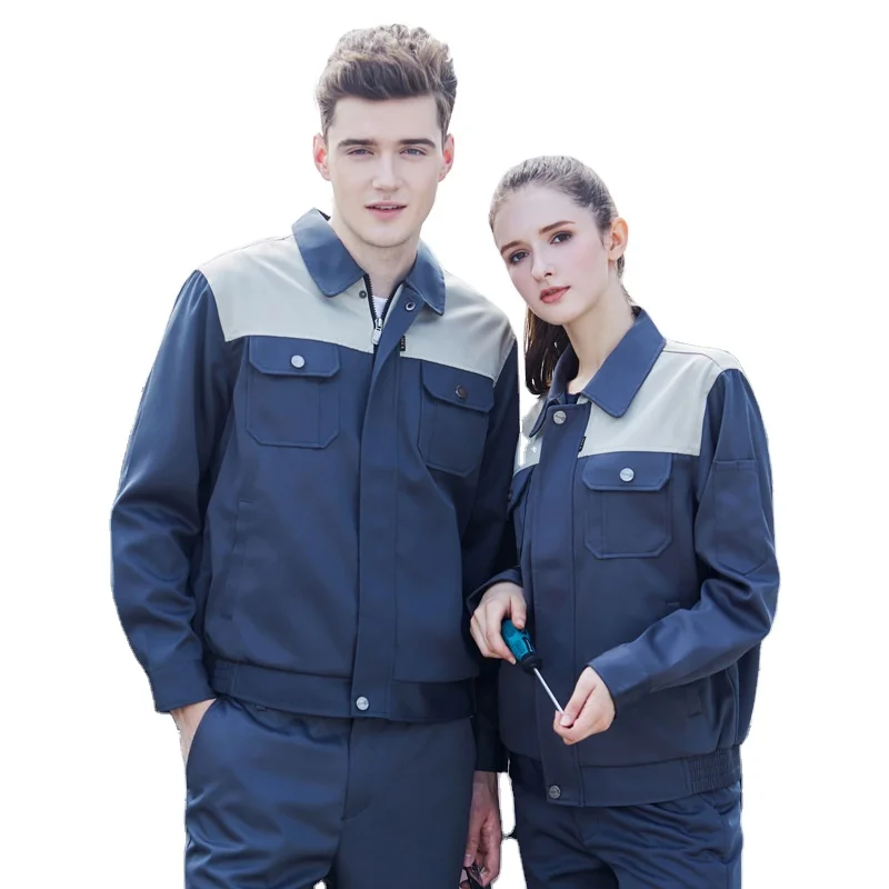 Genuine Security Safty Safety Shirts Plus Size Women Overoll Blue Overall Coverall Gas Station Uniform Fabric Workwear