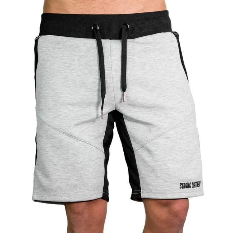Custom Men Gym Fitness Workout Cotton Shorts With Zipper Gym  Shorts