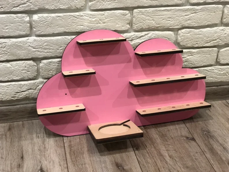 Customized cloud tonie shelf tonie box shelf wooden storage shelf for Wall-mounted Storage tonie toy rack