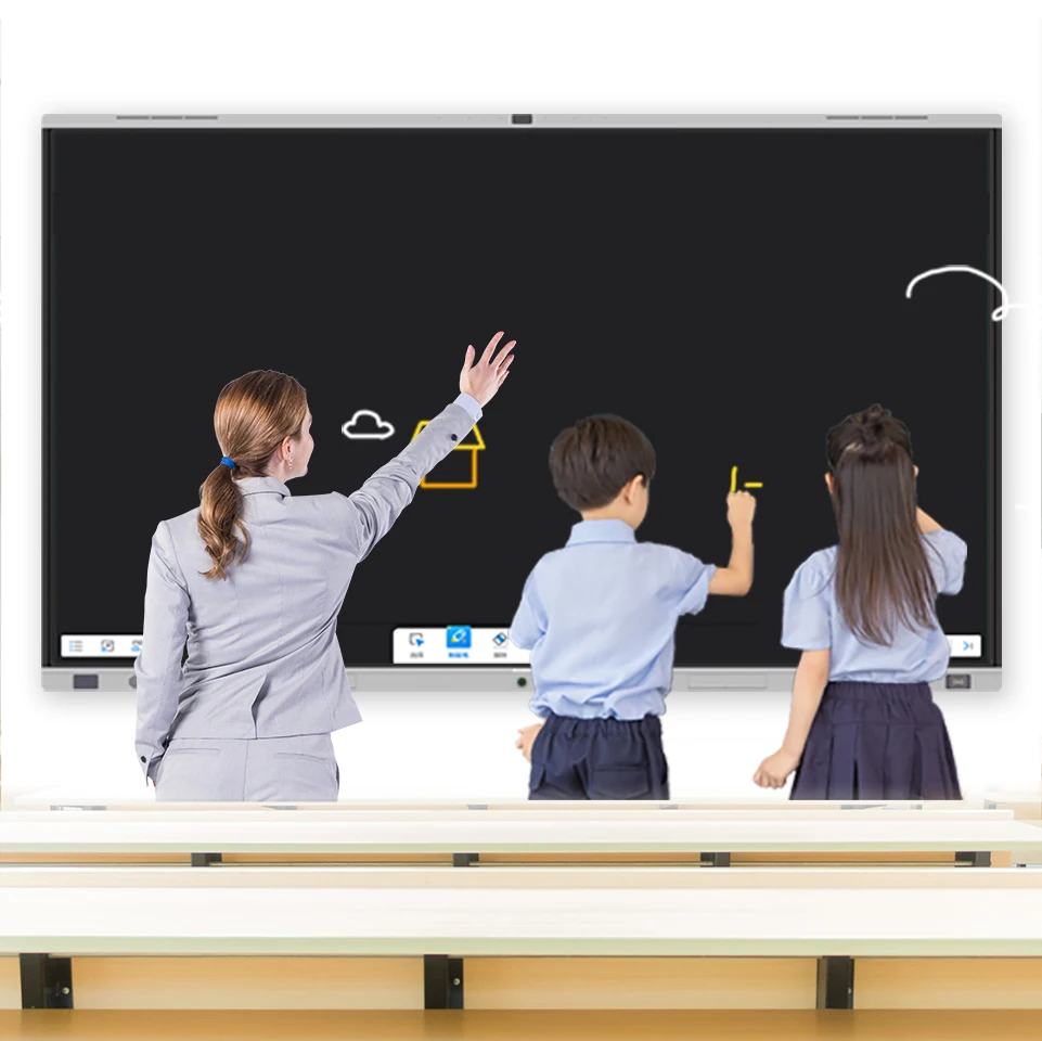 40 point capacitive touch smart whiteboard 4K UHD screen NFC support interactive flat panel 75inch 86inch