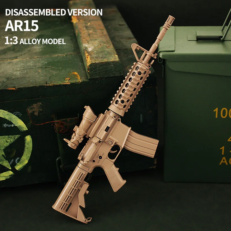 Миниатюрная сборочная модель пистолета игрушка M4A1 M4A4 AR15 Койот 1:3 металлическая безопасный пистолет разборка для взрослых