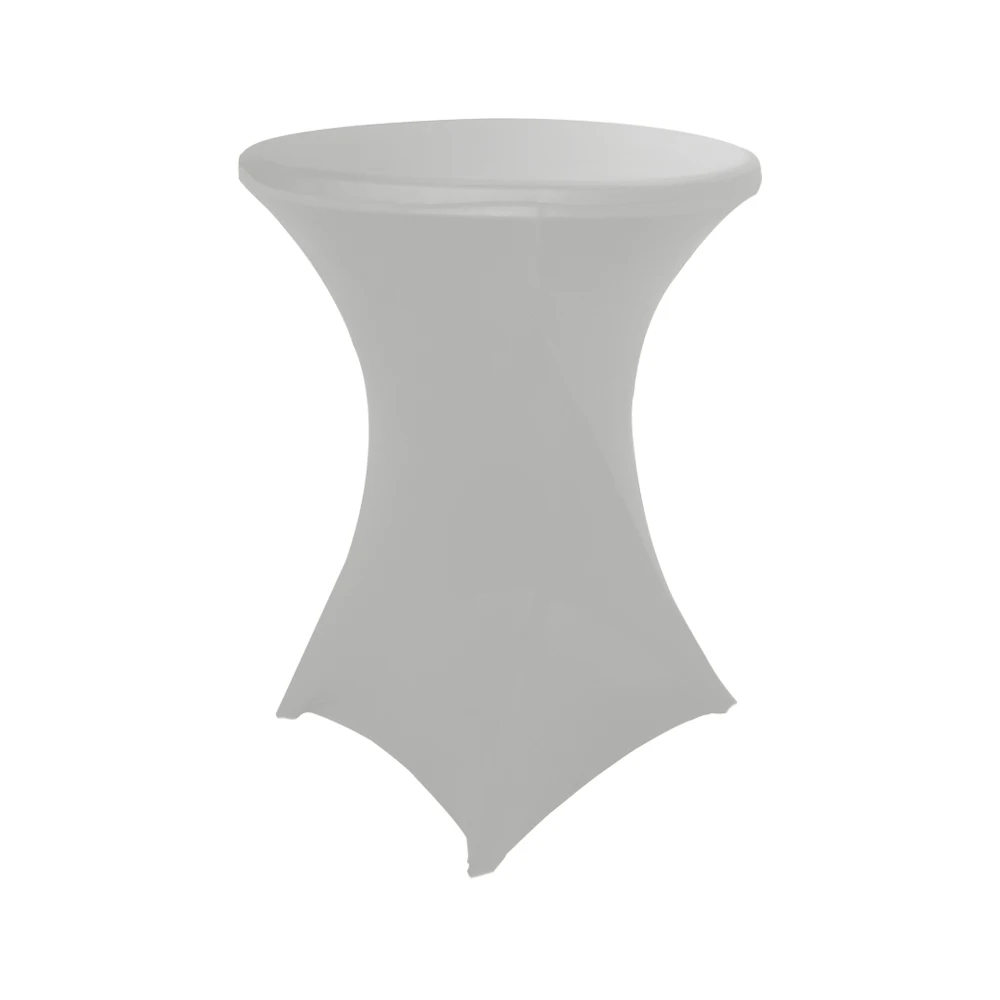 Red Round Folding Tablecloths Spandex Customized Colors Cocktail Table Covers