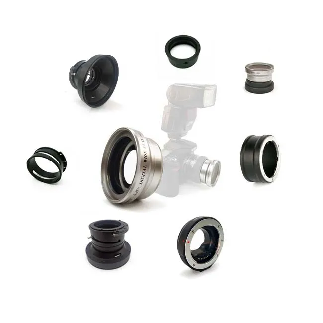high precision aluminum cnc turning camera lens parts Precision cnc machined digital camera spare parts lens adapter