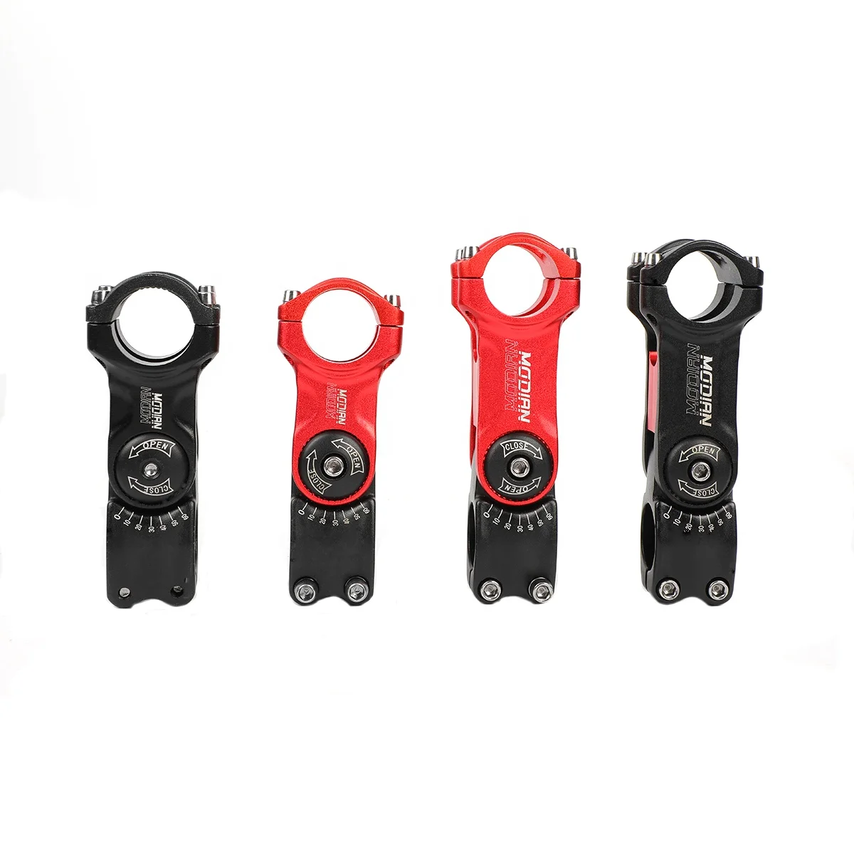 Bicycle Handlebar Stem -45 To 90 Degree 80/100/130mm Aluminium Stem 25.4/31.8mm Adjustable Stem For Xc Mountain Road City Bike