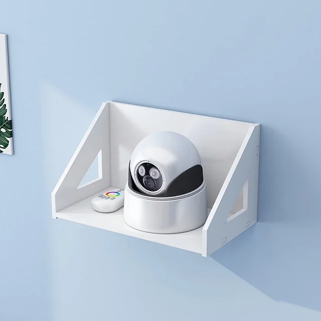 Projector Wall Mount Floating Wall Shelves Without Holes White Single Tier 50*20*17cm Living Room Storage Decorative Shelf