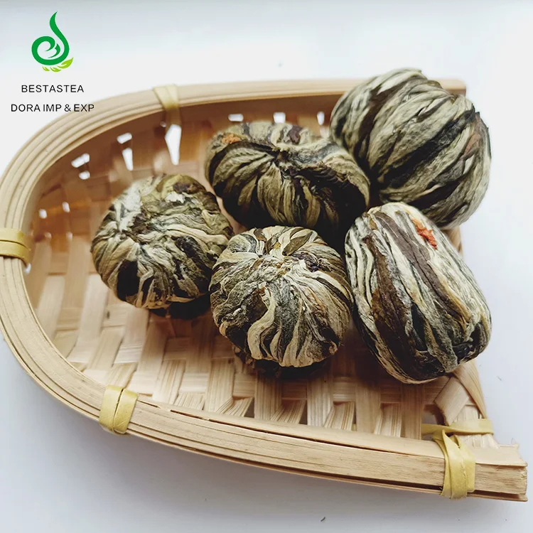 Best Spring EU Standard Flavored White tea Jasmine Lily Blossom Tea Blooming Flower Tea