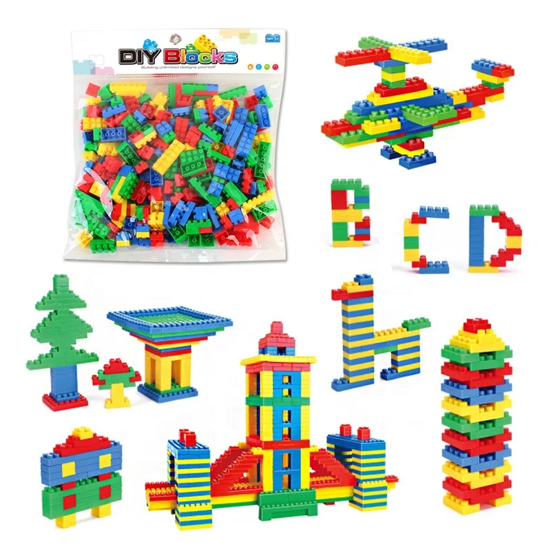104PCS Plastic Kids Brick Toy Educational Building Block Play Set