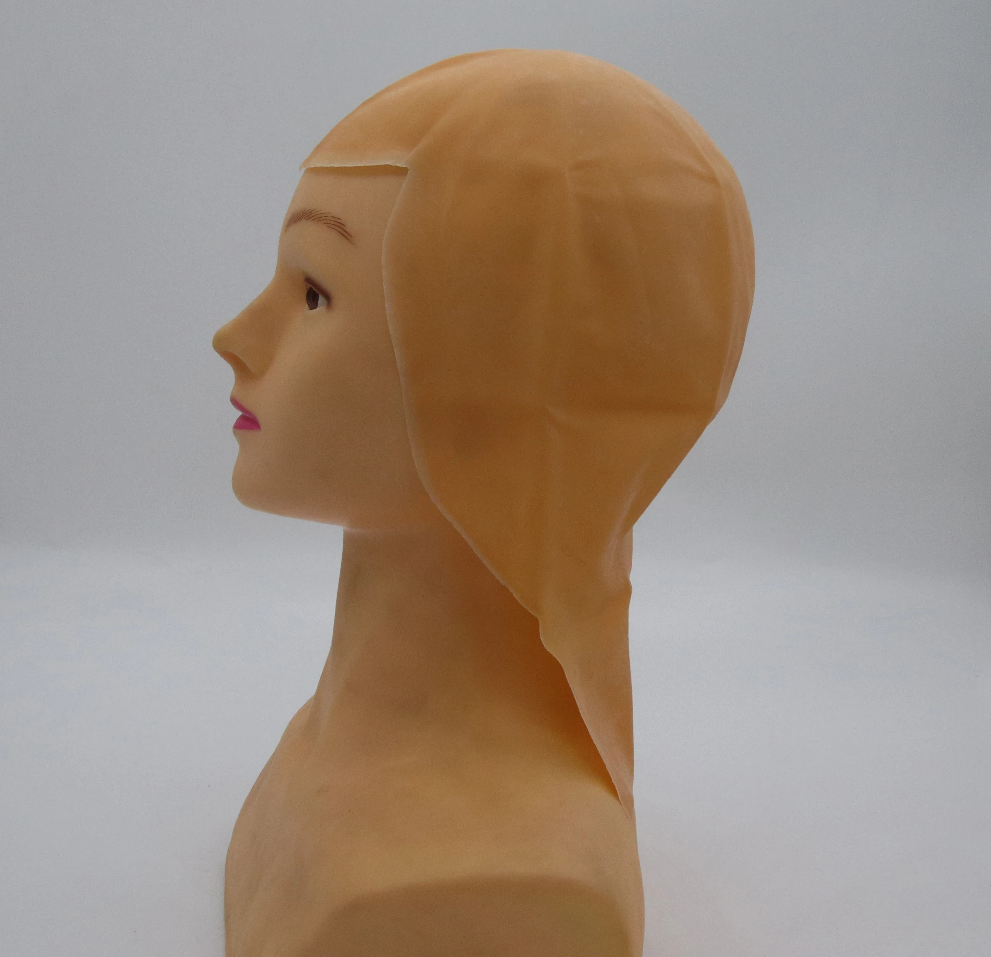 
Molezu OEM Men/Women Adults Fancy Dress Latex Bald Hood Halloween Funny Uncle Fester Cosplay Bald Head Cap for Makeup Party 