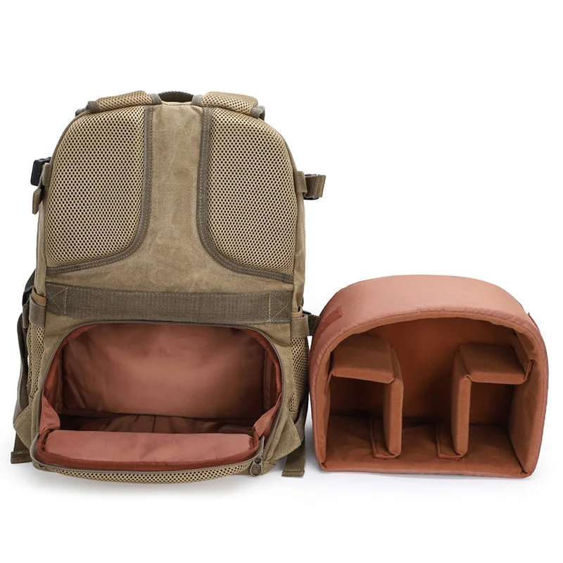 DSLR SLR Mirrorless Waterproof Canvas Camera Case Photography Bag Outdoor Tactical Camera Backpack for Sony Nikon Canon