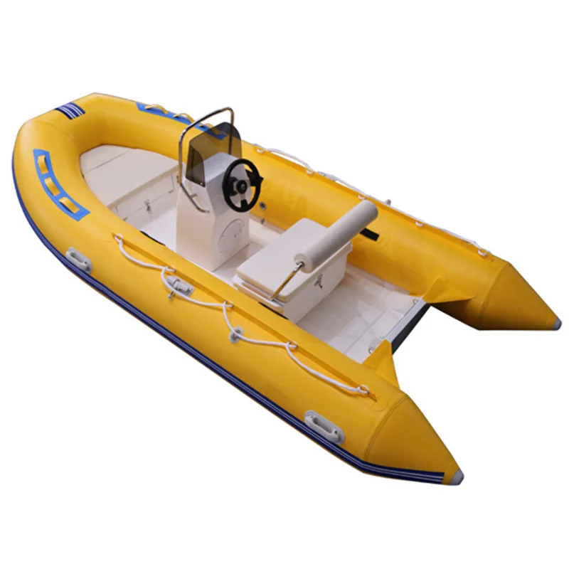 FRP Rib390 Rigid Inflatable Boat with outboard engine/motor Inflatable Rib Tender for sale