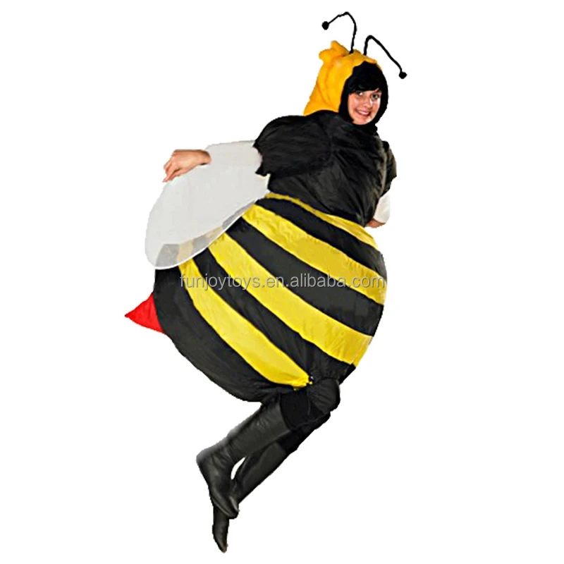 Cute Bee Inflatable Costume Funny Blow up Costumes for Halloween Animal Cosplay Clothing