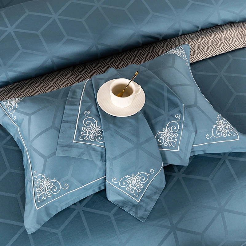 JIHUA factory directly supply cotton materials fabric bedding set pillowcase and sheet sets