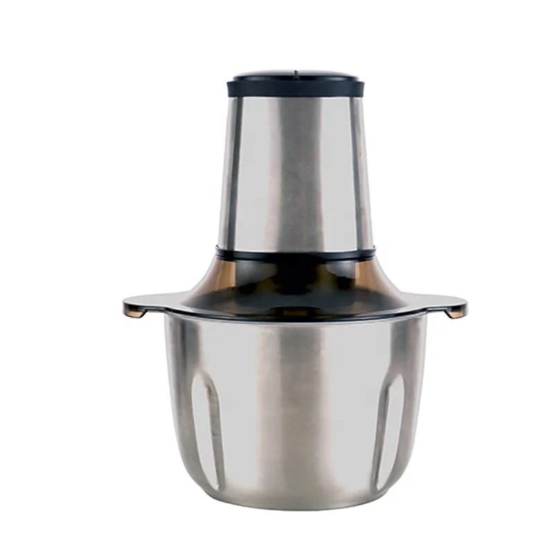 2024 Hot Sell 2L Small bocsh Meat Chopper Best Home Kitchen Food Cheap Stainless Steel Electric Meat Grinder powerful