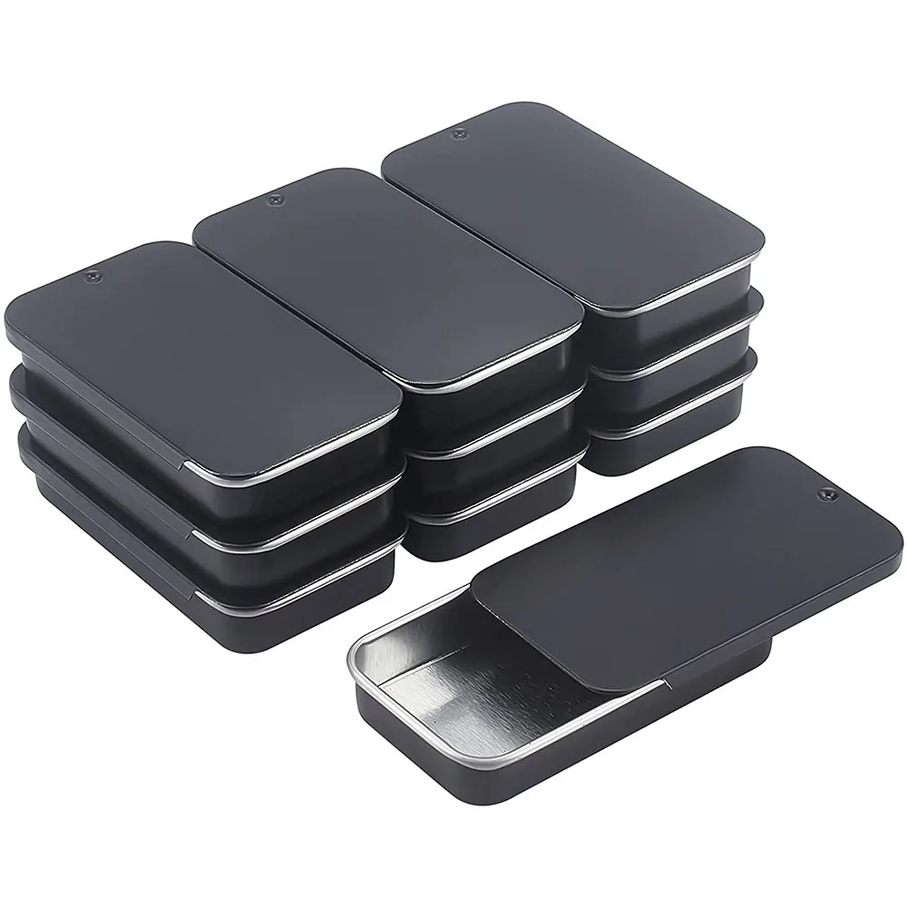 Mini Iron Box Slide Cover Storage Box Wedding Jewelry Pill Cases Portable Tin Boxes Empty sealed jar Container Jar cans
