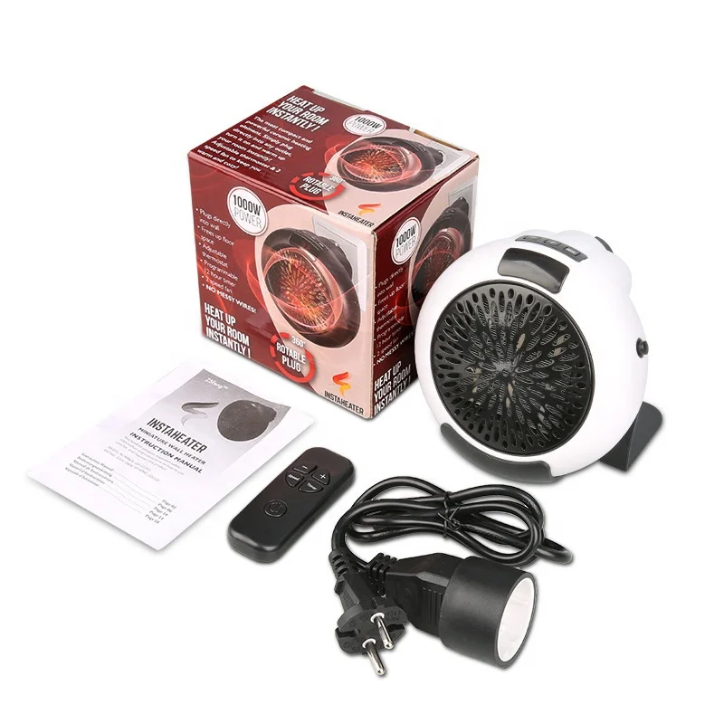 Wholesale remote control mini small plug in air heating machine radiator portable electric heater fan