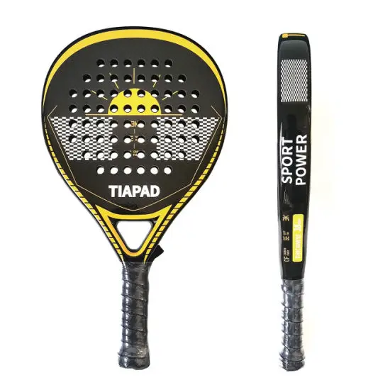 Customized by Manufacturer Balles Padel Carbon Fiber Glass Cesped Pattern and Logo Box Racket