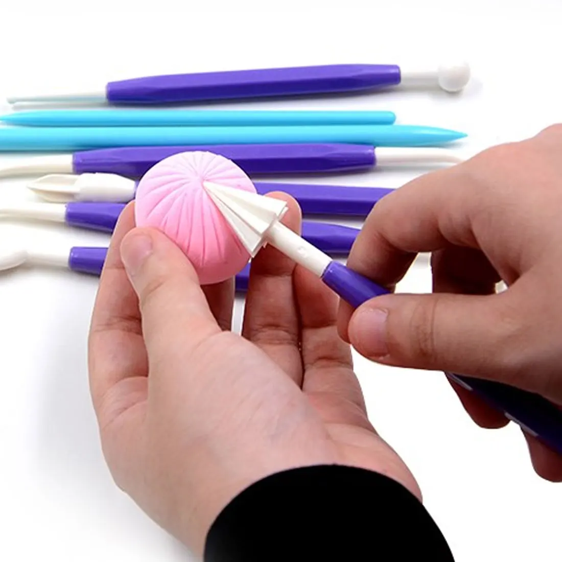 8pcs/set Plastic Clay Sculpting Set Polymer Modeling Clay Tools Poly Form Sculpey Tools Set for Shaping Clay Play Dough Toys