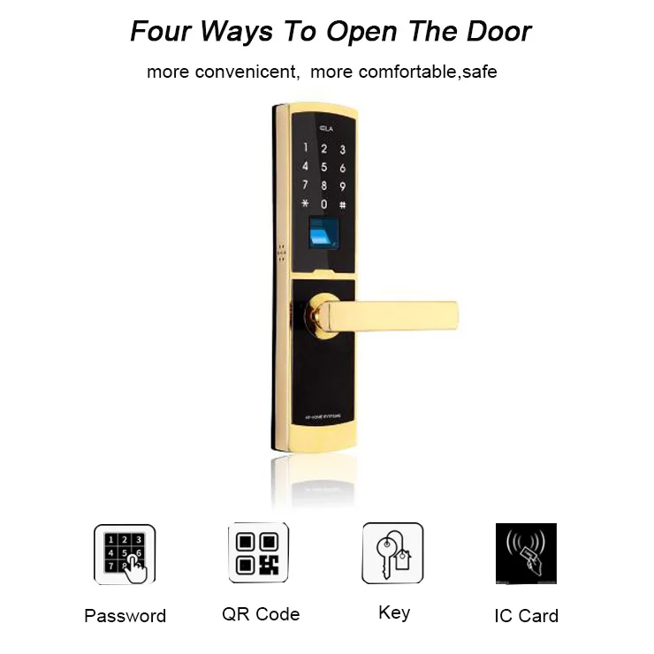 2020 Anti-theft mortises fingerprint and password hotel door lock with USB external power supply