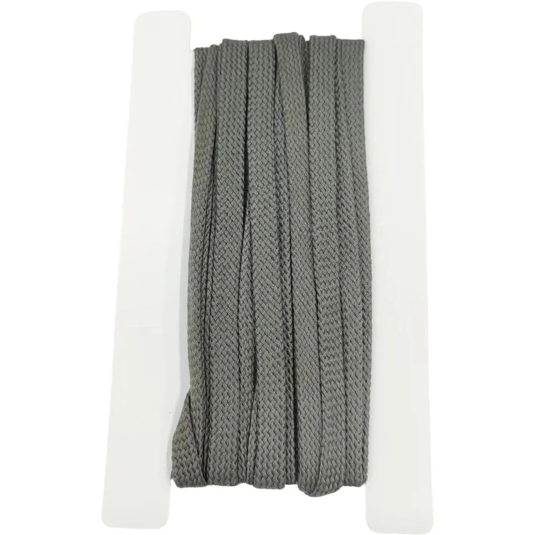 High Quality 10mm Cotton Flat Cord Rope Cotton Braided Cord String For Clothes Shoes