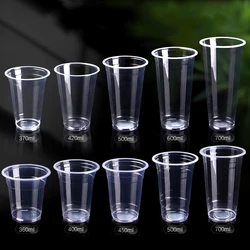 Digital Printing Custom Plastic Disposable PP Logo Boba Milk Smoothie Milkshake And Tea Cups Bubble Tea Cup With Lid