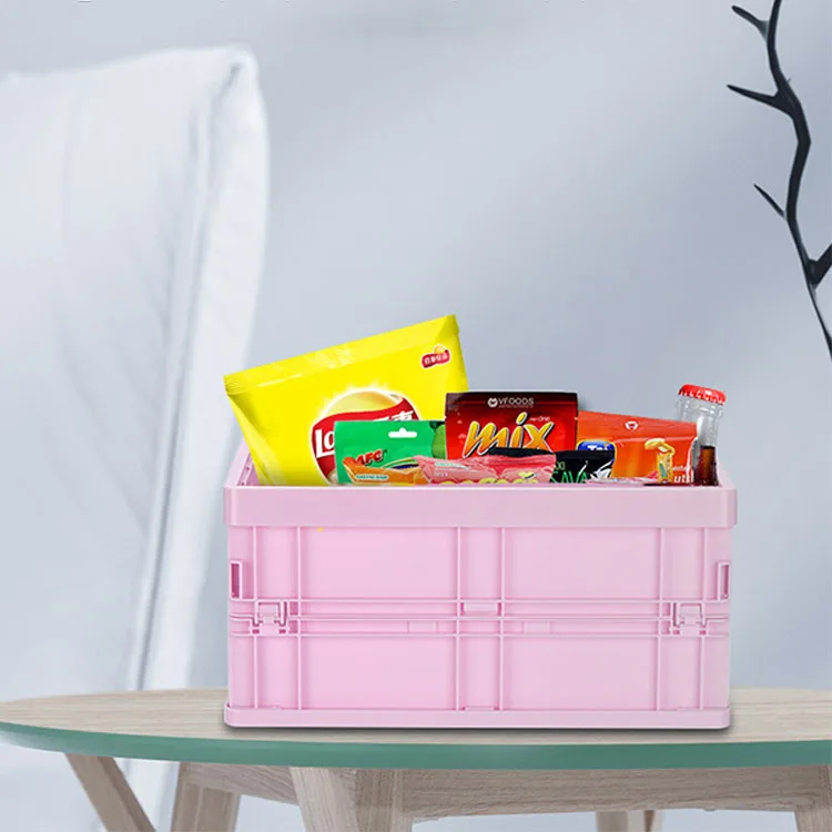 Plastic Custom Products Folding Laundry Basket Household Plastic Storage Baskets