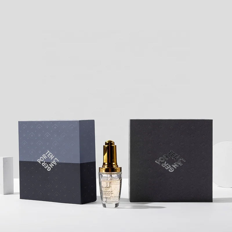 Luxury brands deep blue print tie wallet belt jewelry fedora hat packaging square gift box with custom logo