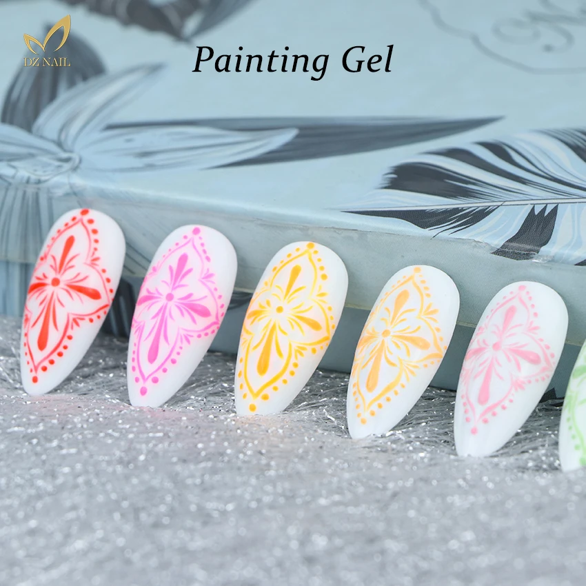UV nail gel manufacturer color painting gel nail art drawing paint gel color high pigment easy dry nail painting
