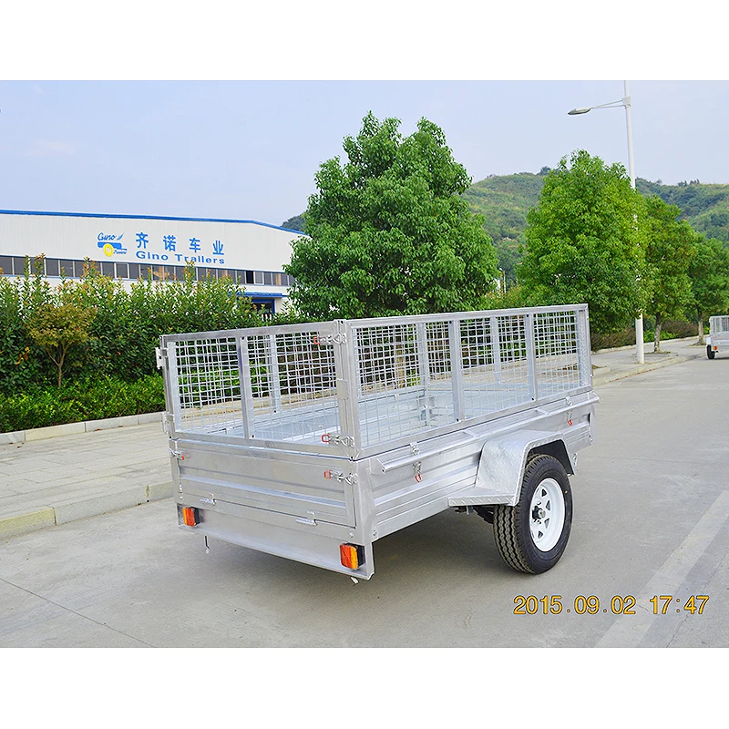 
GINO 6ft x 4ft Multi Purpose Galvanised Cage Car Single Axle Trailer Bolted Mechanical Cow for Sale 