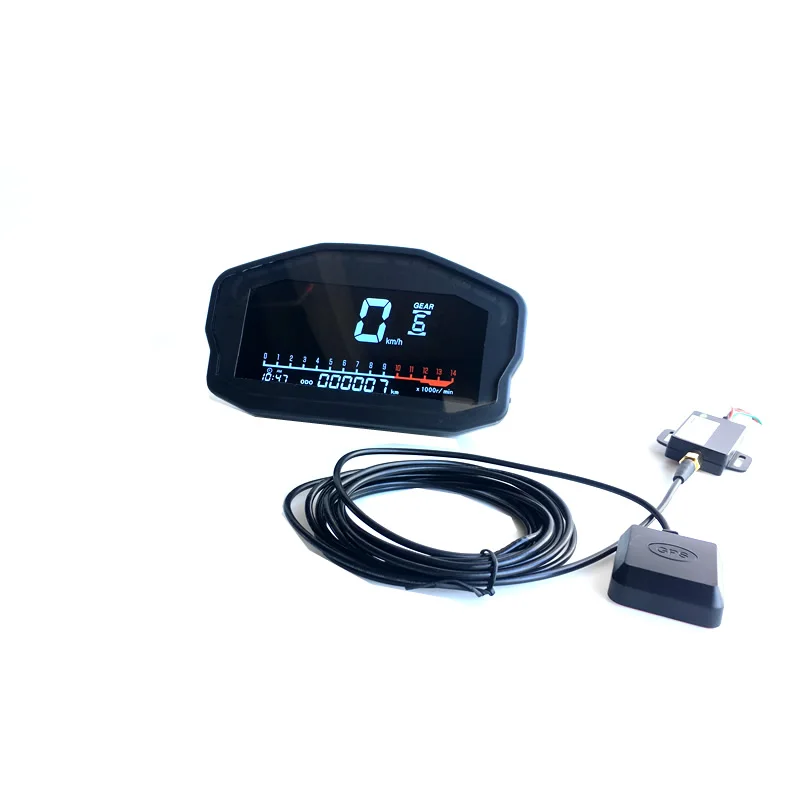 165mm LCD GPS Speedometer with RPM No Need Mechanic Sensor ATV Gauges Digital Display Motorcycle Meter