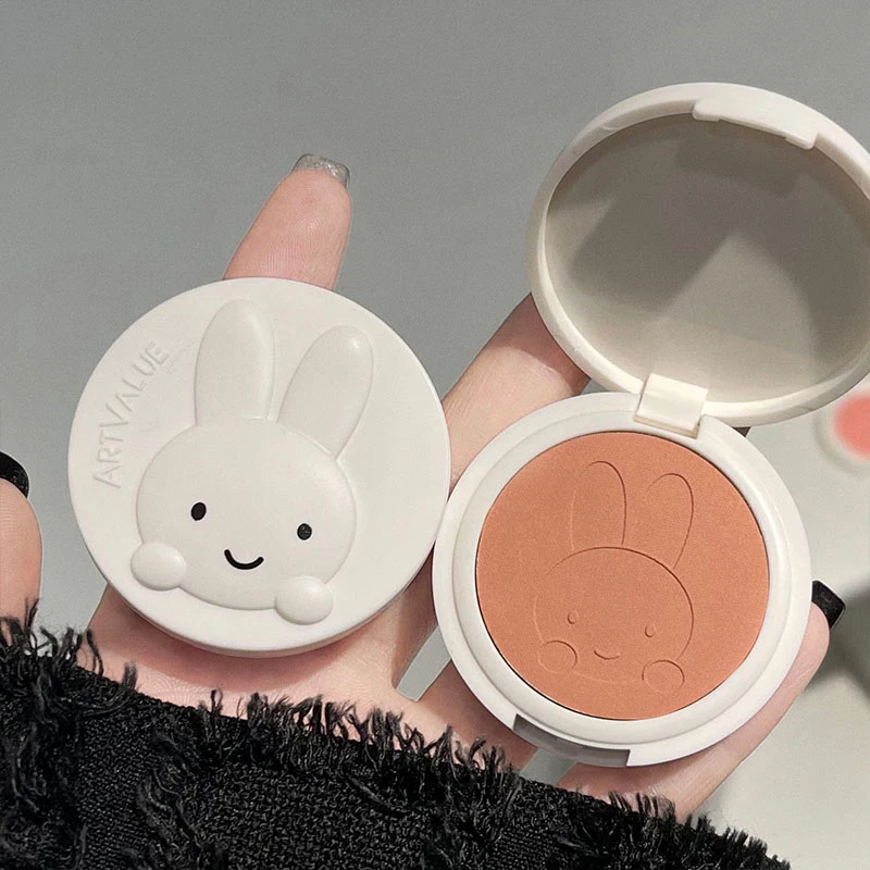Art Value Little Obedient Rabbit Monochrome Powder Blusher Pseudo Plain Low Saturation Rouge Blusher Cream
