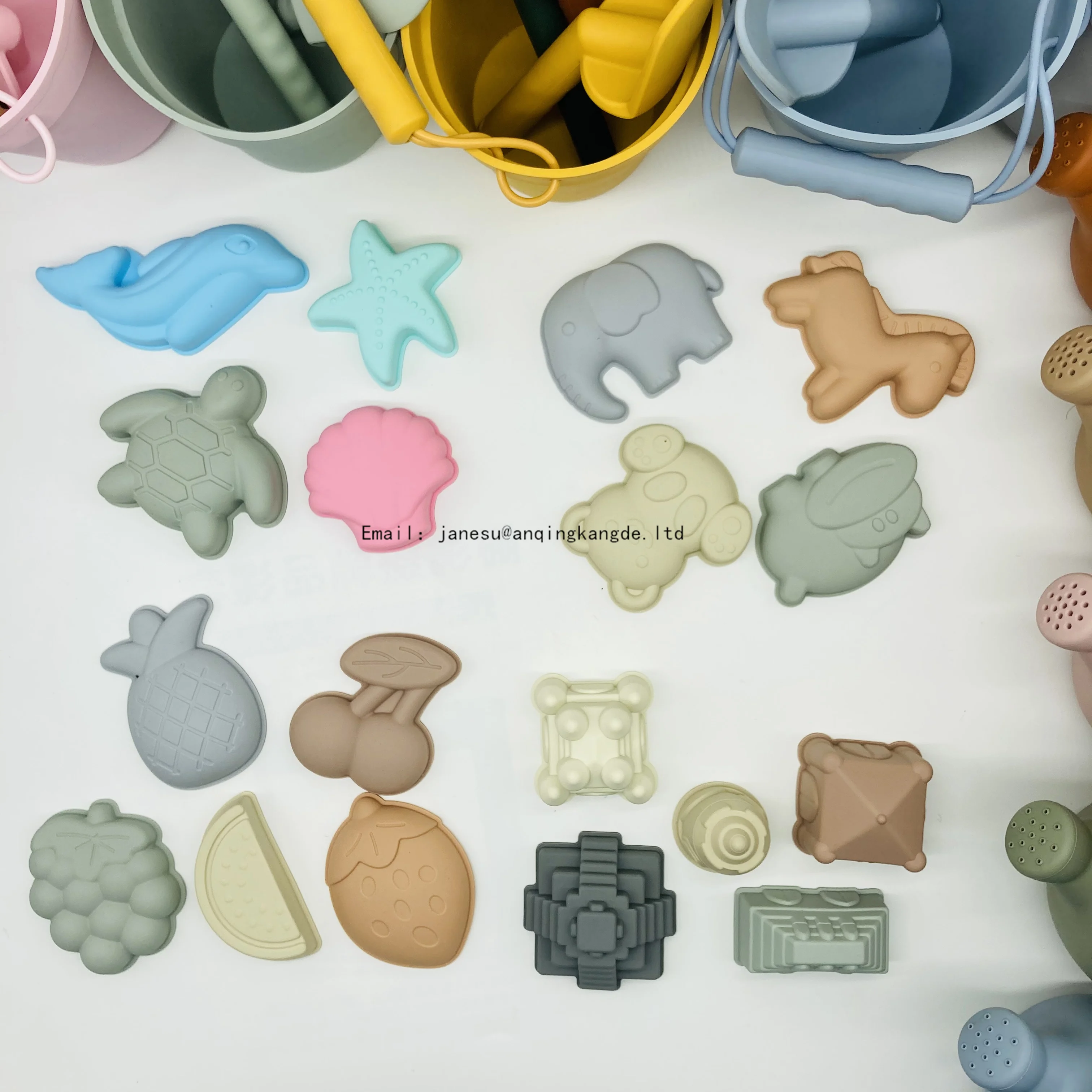 Новый набор складных пляжных ковшей из силикона, Детские Портативные игрушки для улицы