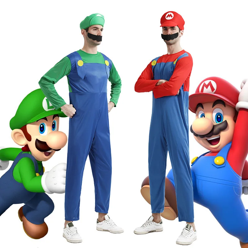 anime Mario Halloween Cos Costume Plumbers Performance Super Mary Cartoon Anime Play Costume