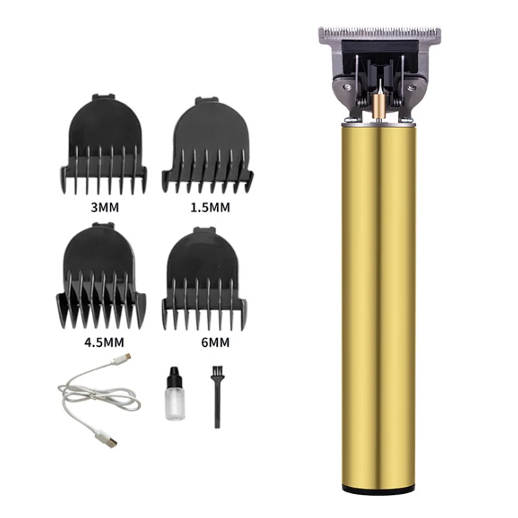 Colorful Titanium Mini Low Noise Usb Electric Cordless Hair Trimmer Clipper Blade With Oil And Brush