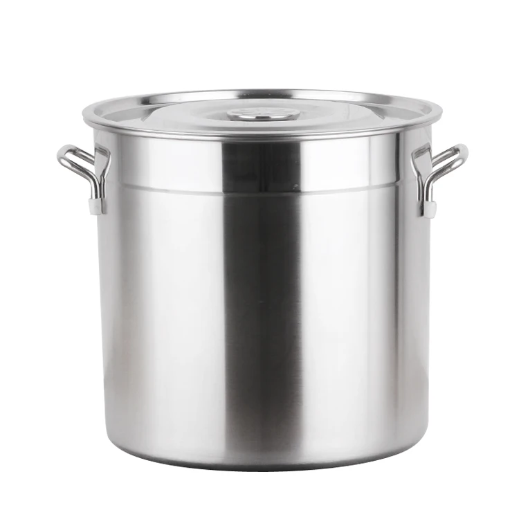 Stainless Steel 50L Big Size Insulation Barrel Big Pots for Cooking Induction Hot Pots Cooking Soup Stock Pots