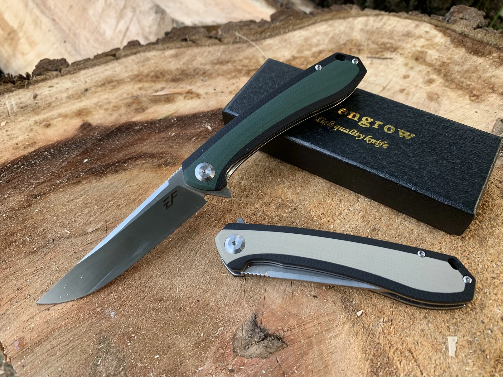 Custom Handmade Premium Quality Damascus Steel Camping Folding Knife With Leather Sheaths