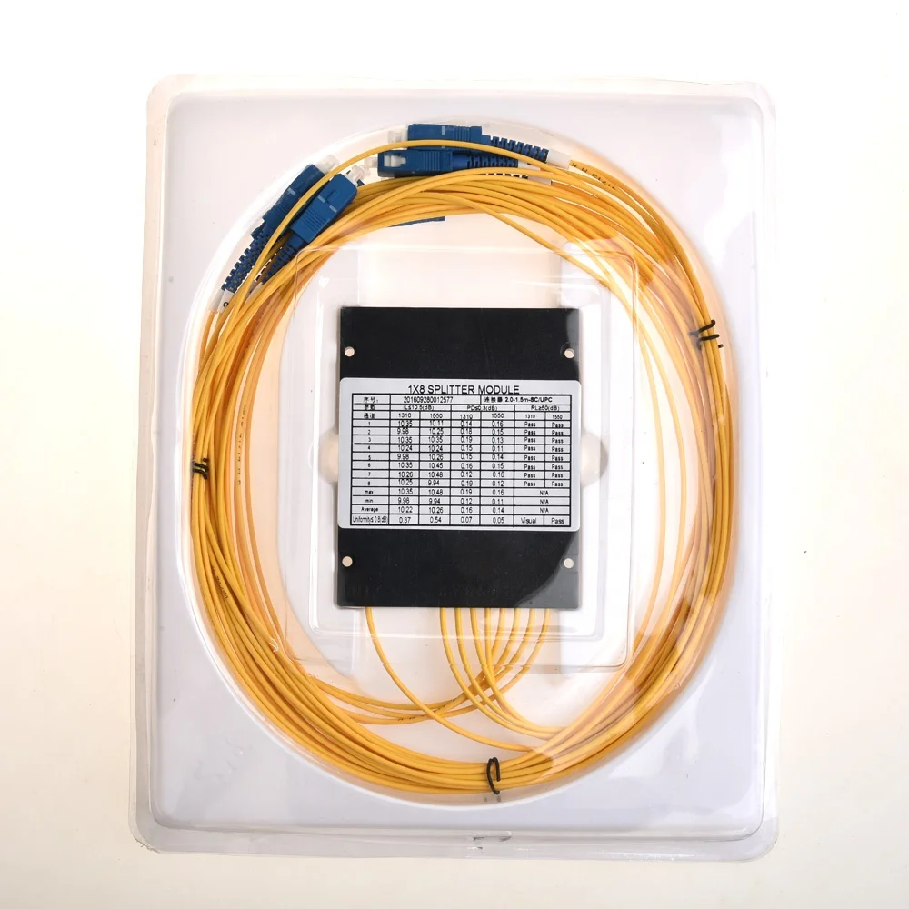 Telelcom spliter optic cassette PLC Optical modular 1*8 box Fiber splitter