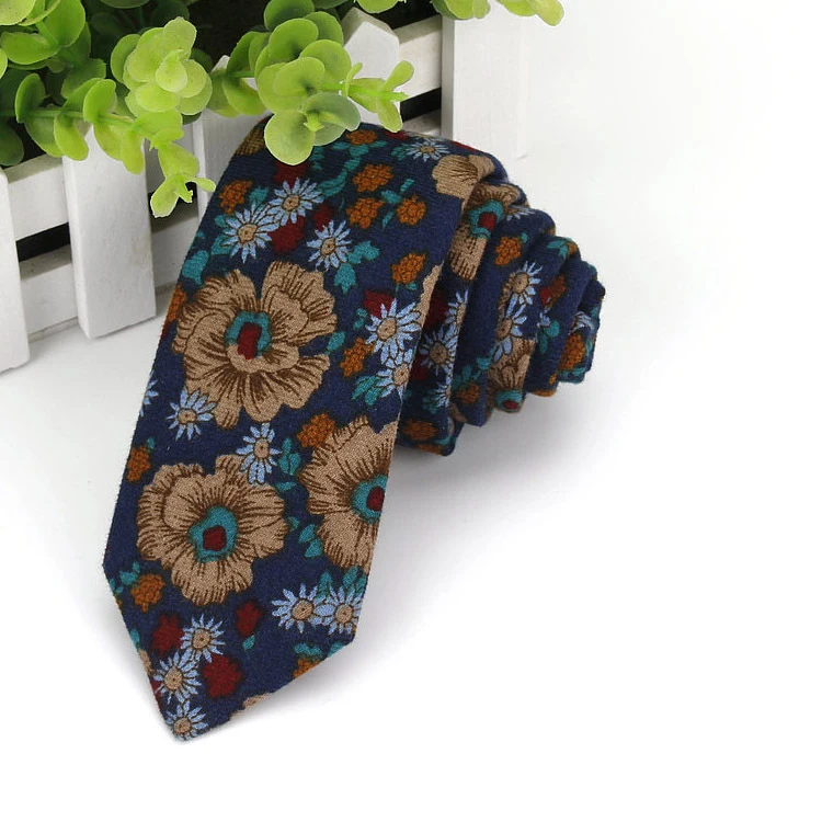 Top Quality 100% Cotton Print Neckties To Match Shirts WIth Private Label