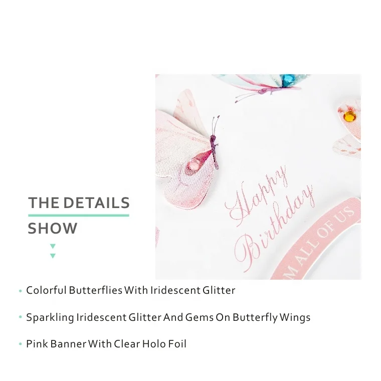 
Hot Sale 3D Handmade Flying Butterfly, Birthday Greeting Cards 